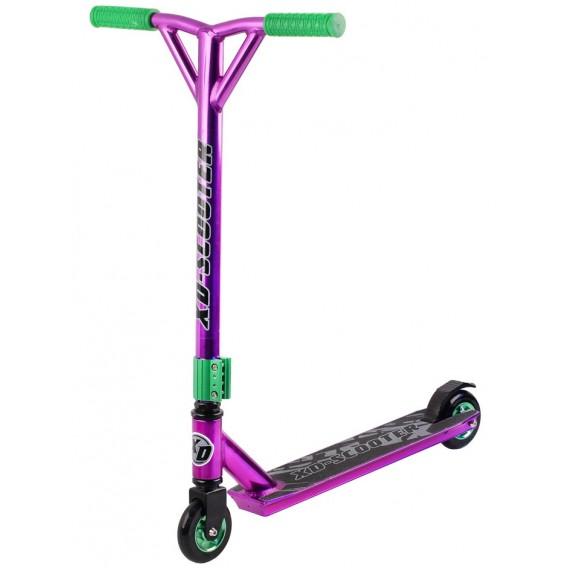 Трюковый самокат.Материал:алюмин.Анодированный.Стальная вилка.Колеса 100мм PU,алюм.диск.Подшипники А