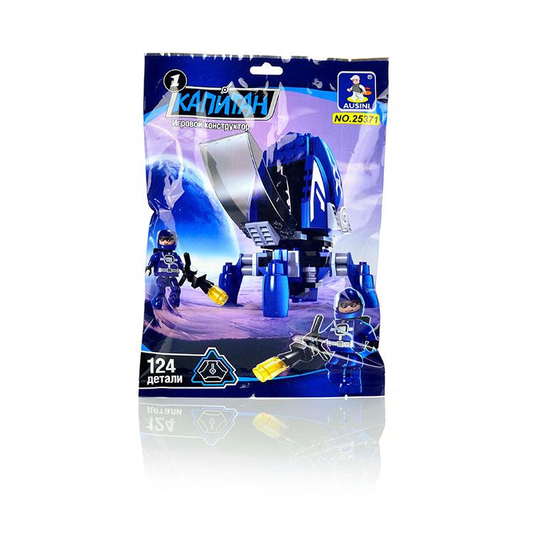 Конструктор пластмассовый AUSINI "Космос: Синий модуль"(124 дет,фигурка)