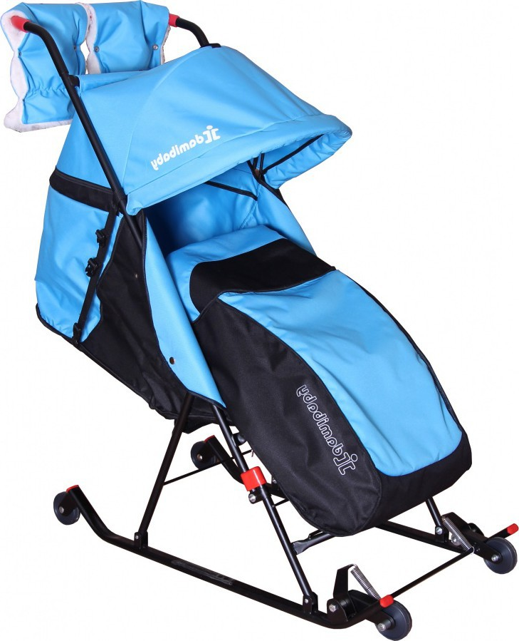Санки Дэми детские прогулочные модели зеленый,голубой