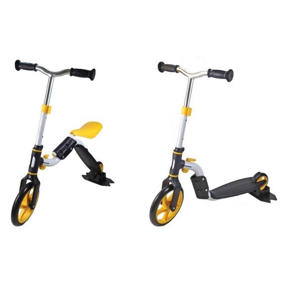 Самокат   Mody kids,2 в 1,жёлтый