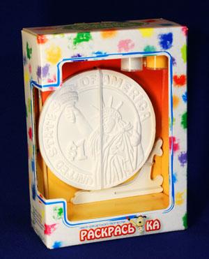 Набор для детского творчества Раскрась-ка "Монеты"  (Доллар)