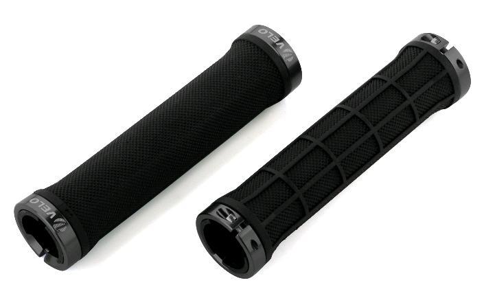 Рукоятки  руля велосипедные (1GRRBK200031) Velo VLG975AD2(L2),длина 135мм,2 алюм.черных фиксатора