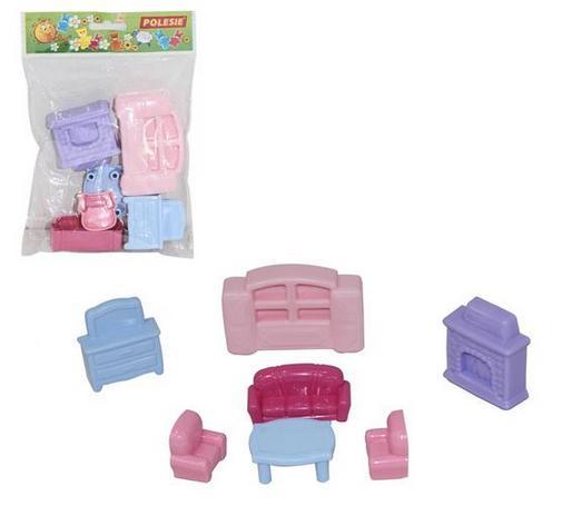 Набор мебели для кукол №2(7 элементов в пакете)