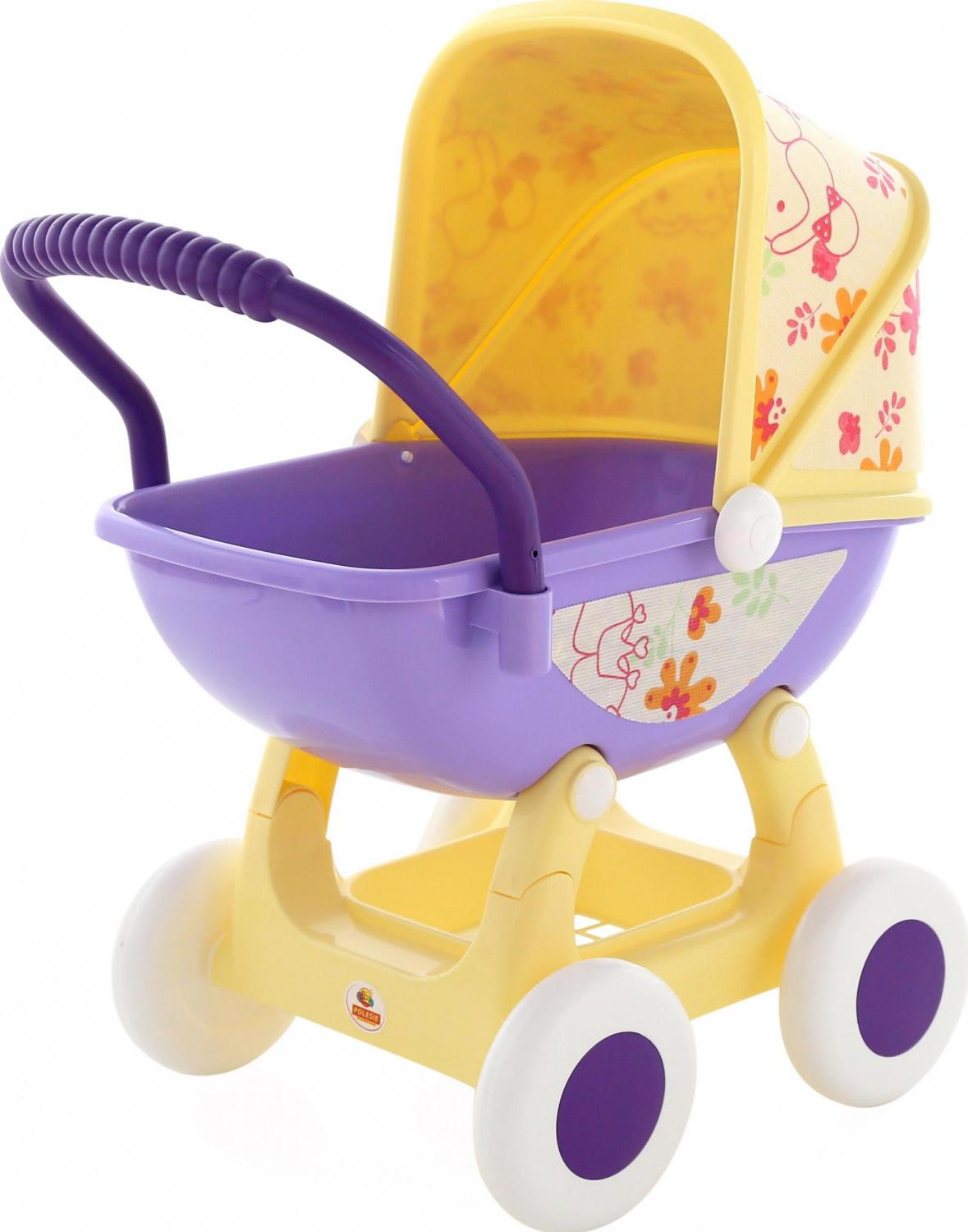 Коляска для кукол  "Arina  №2"  4-х колесная (в пакете)