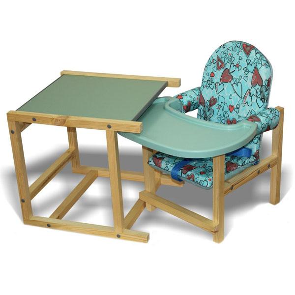 Стул-стол для кормления(пластик.столешница,бирюзовый)ВИЛТ