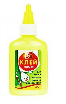Клей ПВА 65 гр желт флакон 