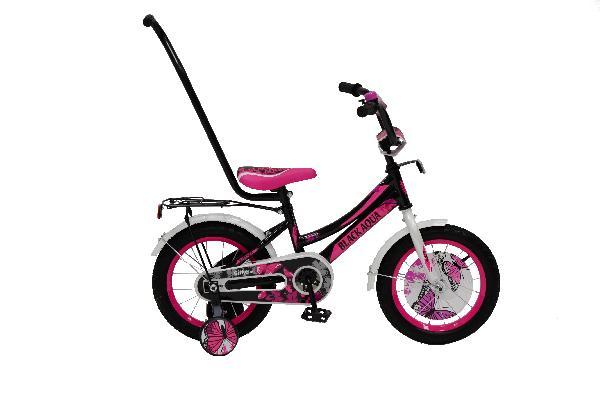 Велосипед BlackAgua 1206/2018 (со светящ.колесиками/черно-розов.)