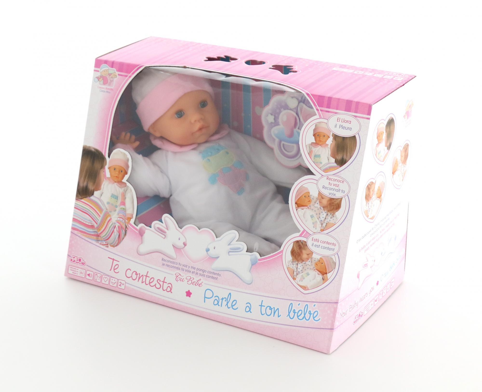 Кукла "Пупс" озвученная,реагирует на голос (45см)