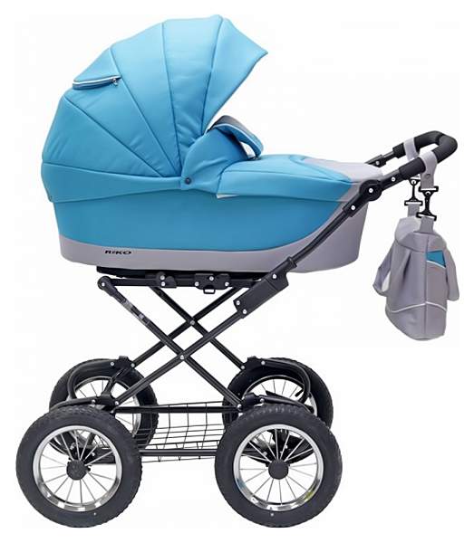 Коляска Angelo Classic Riko серый-коралловый,серый-бирюза																											