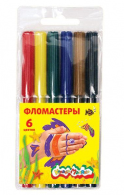 Фломастеры Каляка в конв.6 цветов/смываемые