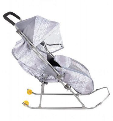 Санки-коляска "Снежинка" Премиум с тентом