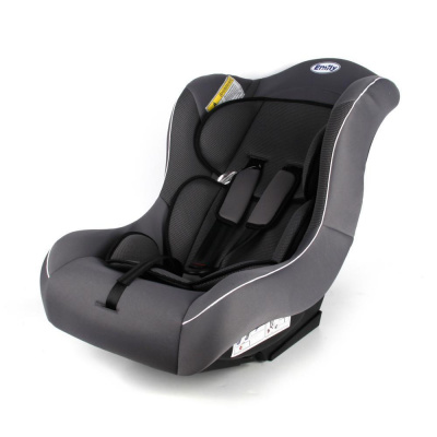 Автокресло "Emily"гр.0+1/0-18кг 2 пол.спинки,5-точ.ремни,3 ур.лямок,серый