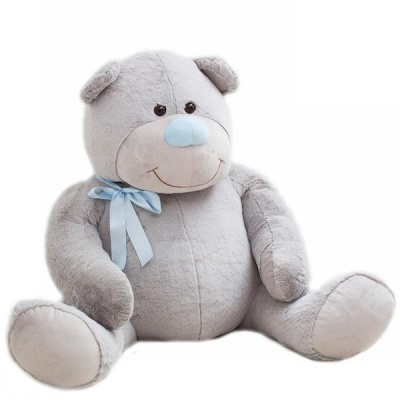 Мягк. игр.медведь Аркадий большой белый,с бантом.