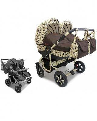 Коляска Близнецы Viva (коричневый)