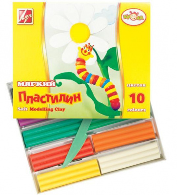 Пластилин мягкий Кроха 10 цв.
