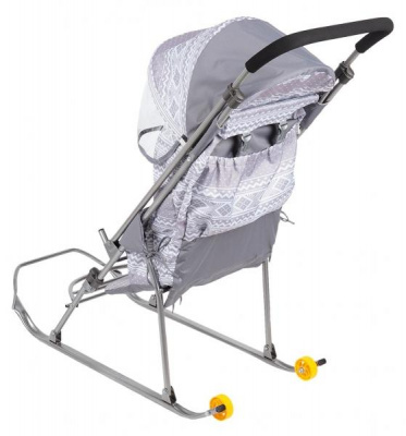 Санки-коляска "Снежинка" Премиум с тентом