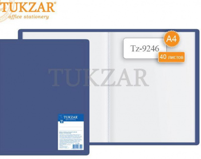 Папка с 40 вкладышами "Economy" 0.45мм СИНЯЯ