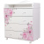 Комод "Пионы" 4 ящика ЛДСП 800/4 белый																														
