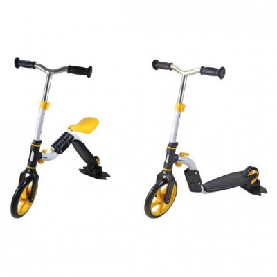 Самокат   Mody kids,2 в 1,жёлтый