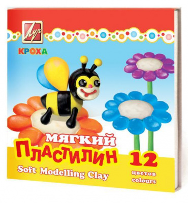 Пластилин мягкий "Кроха" 12 цв. 250 г 23С/109944