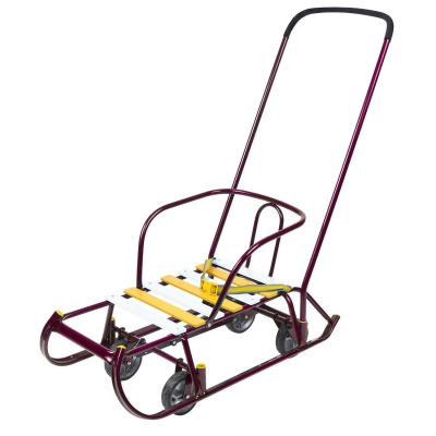 Санки Тимка 6 Универсал  амарантовый лак