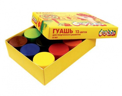 Гуашь 12цв. Каляка-Маляка  35мл.