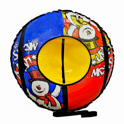 Надувные санки тюбинг Снеговик 93см.