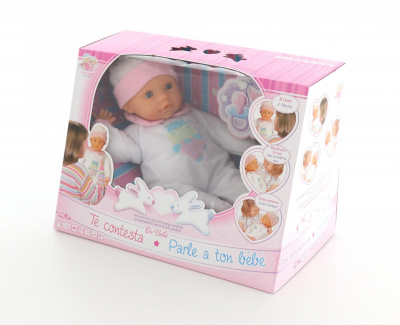 Кукла "Пупс" озвученная,реагирует на голос (45см)