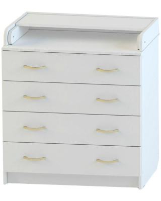 Комод Сириус 804 ЛДСП с шариковыми направляющими(белый)