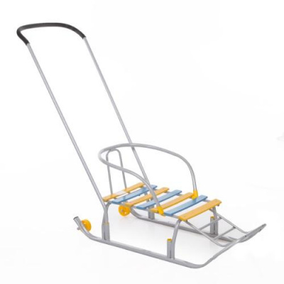 Санки металлические "Мишутка1" с роликами